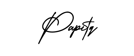 A stylish, flowing autograph style designed for name Papitq using AmerikaSignatureDemo-Regular typography. Perfect for digital creative projects. Papitq signature style 3 images and pictures png