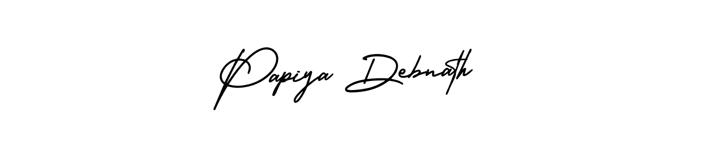 Also You can easily find your signature by using the search form. We will create Papiya Debnath name handwritten signature images for you free of cost using AmerikaSignatureDemo-Regular sign style. Papiya Debnath signature style 3 images and pictures png