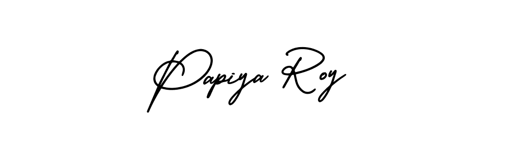 How to Draw Papiya Roy signature style? AmerikaSignatureDemo-Regular is a latest design signature styles for name Papiya Roy. Papiya Roy signature style 3 images and pictures png
