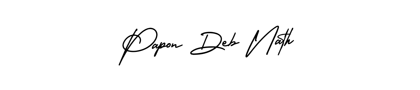 Create a beautiful signature design for name Papon Deb Nath. With this signature (AmerikaSignatureDemo-Regular) fonts, you can make a handwritten signature for free. Papon Deb Nath signature style 3 images and pictures png