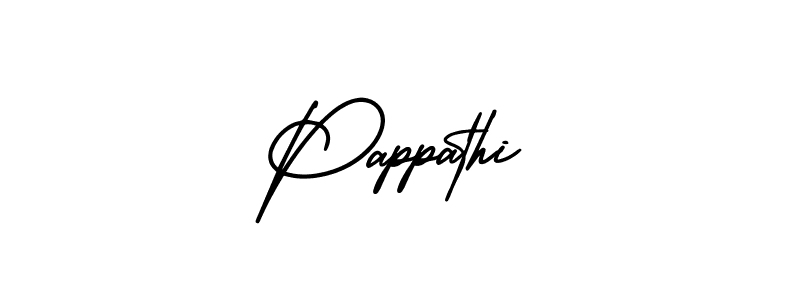 How to make Pappathi name signature. Use AmerikaSignatureDemo-Regular style for creating short signs online. This is the latest handwritten sign. Pappathi signature style 3 images and pictures png