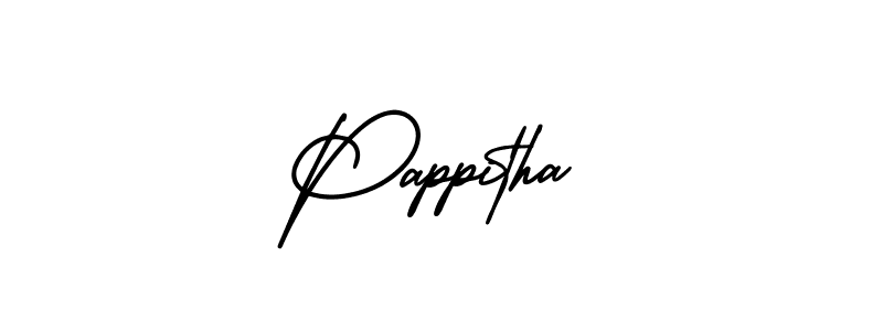 How to make Pappitha name signature. Use AmerikaSignatureDemo-Regular style for creating short signs online. This is the latest handwritten sign. Pappitha signature style 3 images and pictures png