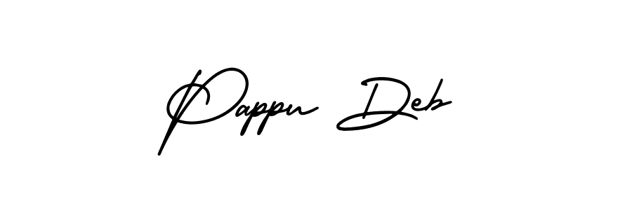 It looks lik you need a new signature style for name Pappu Deb. Design unique handwritten (AmerikaSignatureDemo-Regular) signature with our free signature maker in just a few clicks. Pappu Deb signature style 3 images and pictures png