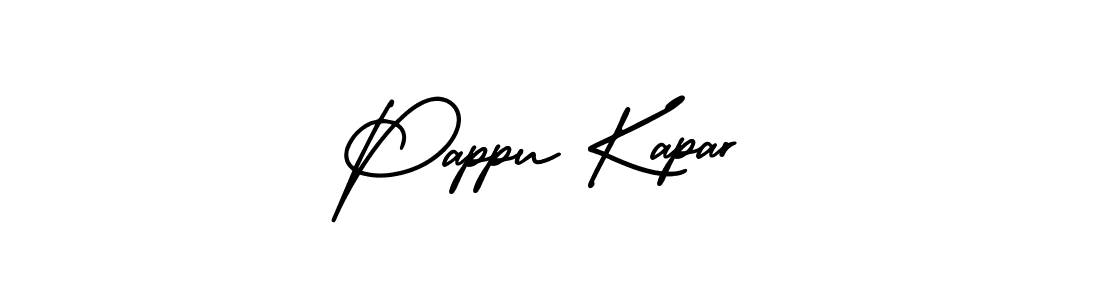 The best way (AmerikaSignatureDemo-Regular) to make a short signature is to pick only two or three words in your name. The name Pappu Kapar include a total of six letters. For converting this name. Pappu Kapar signature style 3 images and pictures png