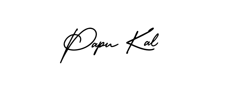 This is the best signature style for the Papu Kal name. Also you like these signature font (AmerikaSignatureDemo-Regular). Mix name signature. Papu Kal signature style 3 images and pictures png