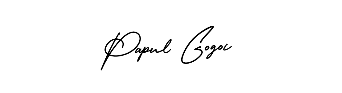 Create a beautiful signature design for name Papul Gogoi. With this signature (AmerikaSignatureDemo-Regular) fonts, you can make a handwritten signature for free. Papul Gogoi signature style 3 images and pictures png