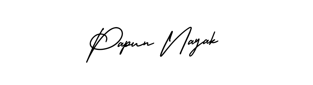 Papun Nayak stylish signature style. Best Handwritten Sign (AmerikaSignatureDemo-Regular) for my name. Handwritten Signature Collection Ideas for my name Papun Nayak. Papun Nayak signature style 3 images and pictures png