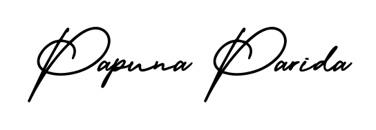 Transform the name Papuna Parida into a signature masterpiece using AmerikaSignatureDemo-Regular font. Ideal for photographers, artists, and creators looking for watermarks. Papuna Parida signature style 3 images and pictures png