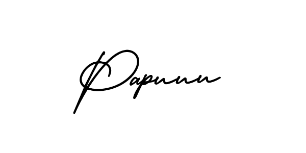How to Draw Papuuu signature style? AmerikaSignatureDemo-Regular is a latest design signature styles for name Papuuu. Papuuu signature style 3 images and pictures png