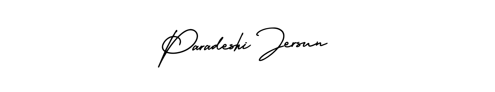 See photos of Paradeshi Jersun official signature by Spectra . Check more albums & portfolios. Read reviews & check more about AmerikaSignatureDemo-Regular font. Paradeshi Jersun signature style 3 images and pictures png