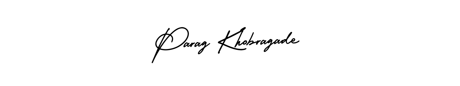 How to make Parag Khobragade name signature. Use AmerikaSignatureDemo-Regular style for creating short signs online. This is the latest handwritten sign. Parag Khobragade signature style 3 images and pictures png