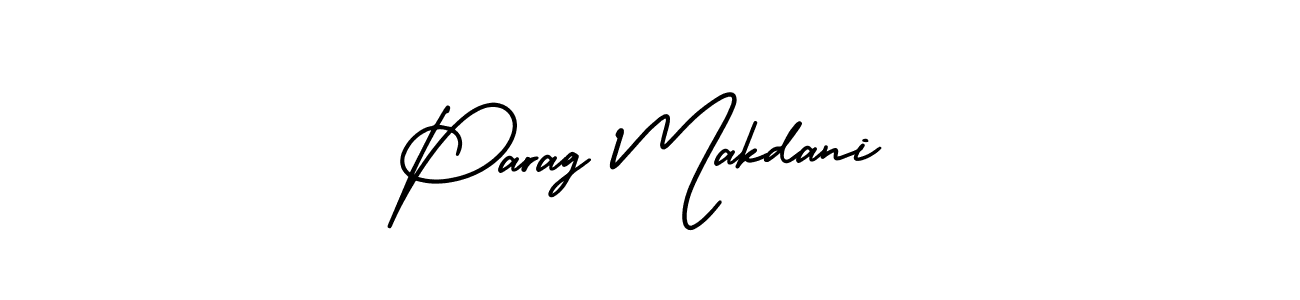 AmerikaSignatureDemo-Regular is a professional signature style that is perfect for those who want to add a touch of class to their signature. It is also a great choice for those who want to make their signature more unique. Get Parag Makdani name to fancy signature for free. Parag Makdani signature style 3 images and pictures png