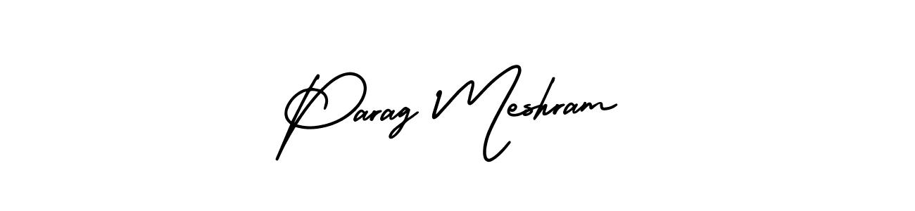 How to make Parag Meshram signature? AmerikaSignatureDemo-Regular is a professional autograph style. Create handwritten signature for Parag Meshram name. Parag Meshram signature style 3 images and pictures png