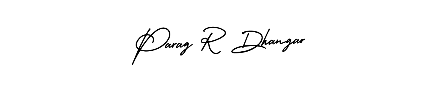 It looks lik you need a new signature style for name Parag R Dhangar. Design unique handwritten (AmerikaSignatureDemo-Regular) signature with our free signature maker in just a few clicks. Parag R Dhangar signature style 3 images and pictures png