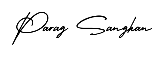 Enhance your business communications with Parag Sanghan signature in AmerikaSignatureDemo-Regular lettering. Clean, modern, and universally compatible. Parag Sanghan signature style 3 images and pictures png