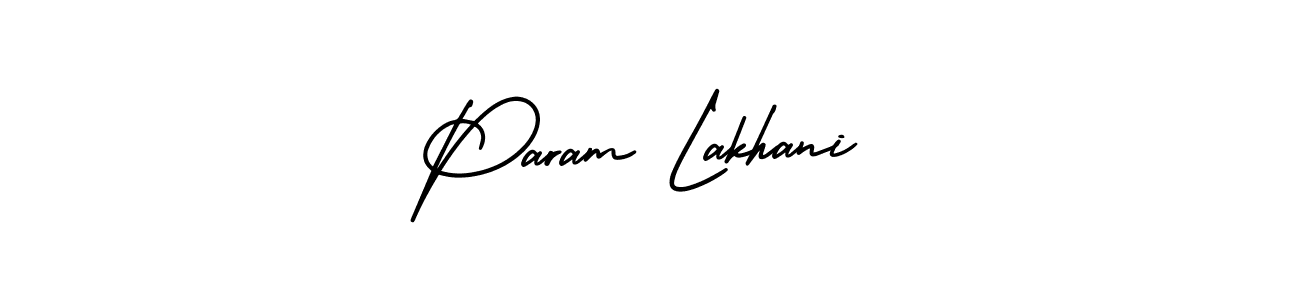 Check out images of Autograph of Param Lakhani name. Actor Param Lakhani Signature Style. AmerikaSignatureDemo-Regular is a professional sign style online. Param Lakhani signature style 3 images and pictures png