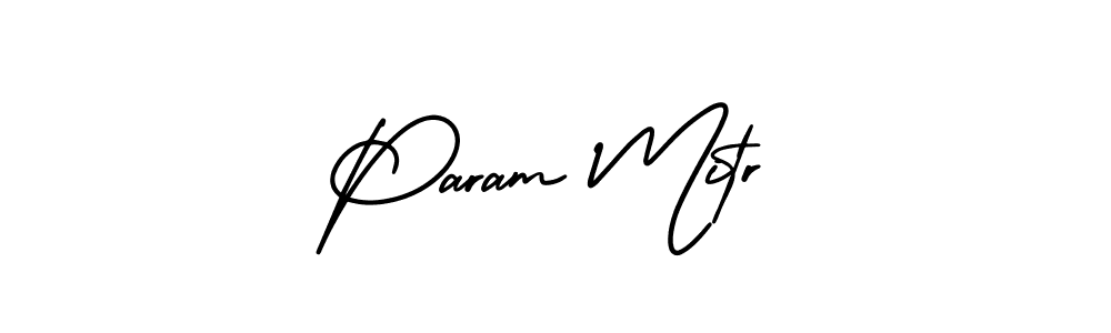 Check out images of Autograph of Param Mitr name. Actor Param Mitr Signature Style. AmerikaSignatureDemo-Regular is a professional sign style online. Param Mitr signature style 3 images and pictures png