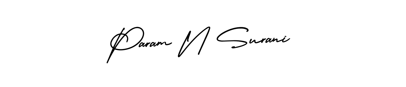 How to Draw Param N Surani signature style? AmerikaSignatureDemo-Regular is a latest design signature styles for name Param N Surani. Param N Surani signature style 3 images and pictures png