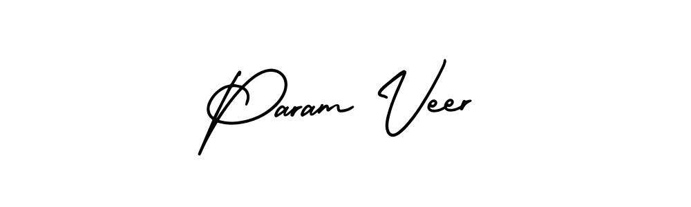 Make a beautiful signature design for name Param Veer. With this signature (AmerikaSignatureDemo-Regular) style, you can create a handwritten signature for free. Param Veer signature style 3 images and pictures png