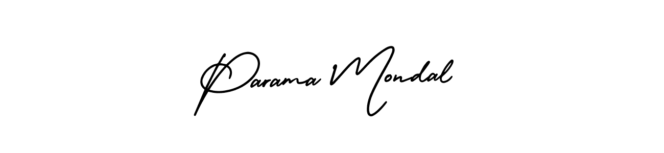 Make a short Parama Mondal signature style. Manage your documents anywhere anytime using AmerikaSignatureDemo-Regular. Create and add eSignatures, submit forms, share and send files easily. Parama Mondal signature style 3 images and pictures png