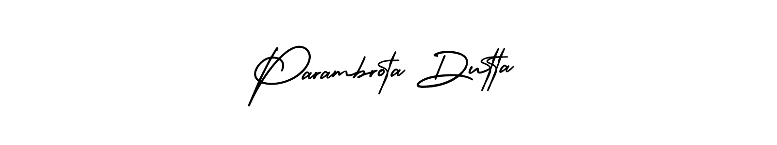 if you are searching for the best signature style for your name Parambrota Dutta. so please give up your signature search. here we have designed multiple signature styles  using AmerikaSignatureDemo-Regular. Parambrota Dutta signature style 3 images and pictures png