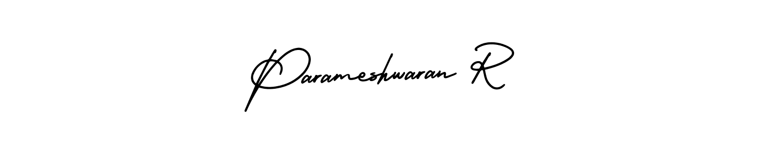 How to Draw Parameshwaran R signature style? AmerikaSignatureDemo-Regular is a latest design signature styles for name Parameshwaran R. Parameshwaran R signature style 3 images and pictures png