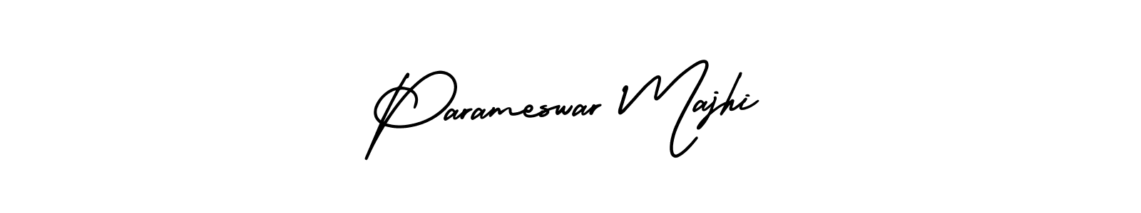 The best way (AmerikaSignatureDemo-Regular) to make a short signature is to pick only two or three words in your name. The name Parameswar Majhi include a total of six letters. For converting this name. Parameswar Majhi signature style 3 images and pictures png