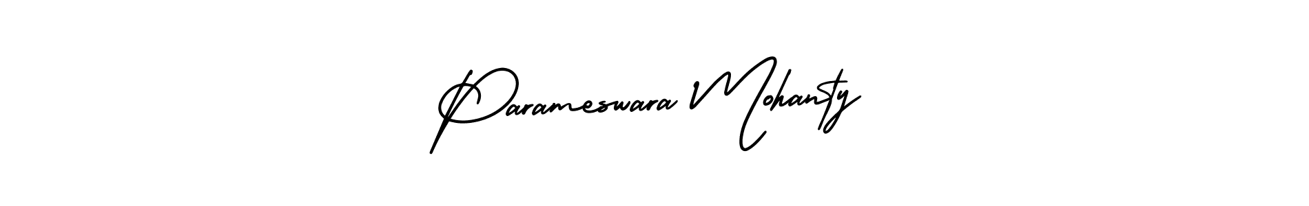 You should practise on your own different ways (AmerikaSignatureDemo-Regular) to write your name (Parameswara Mohanty) in signature. don't let someone else do it for you. Parameswara Mohanty signature style 3 images and pictures png