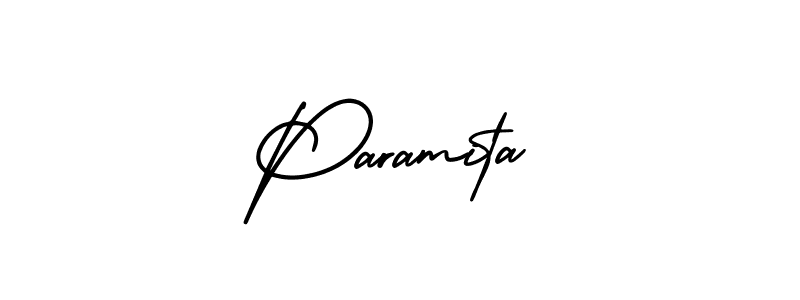 Make a beautiful signature design for name Paramita. With this signature (AmerikaSignatureDemo-Regular) style, you can create a handwritten signature for free. Paramita signature style 3 images and pictures png