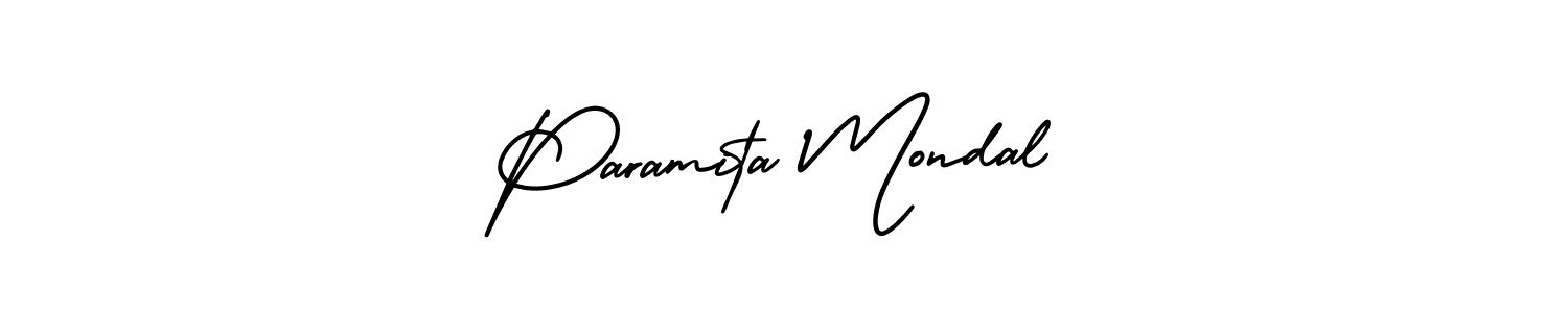 How to make Paramita Mondal name signature. Use AmerikaSignatureDemo-Regular style for creating short signs online. This is the latest handwritten sign. Paramita Mondal signature style 3 images and pictures png