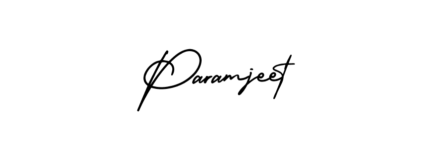 The best way (AmerikaSignatureDemo-Regular) to make a short signature is to pick only two or three words in your name. The name Paramjeet include a total of six letters. For converting this name. Paramjeet signature style 3 images and pictures png