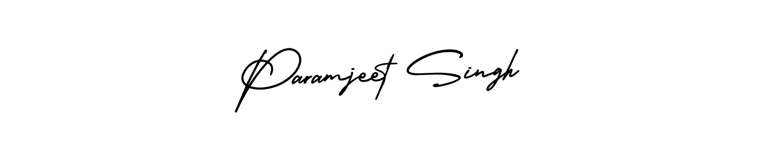 This is the best signature style for the Paramjeet Singh name. Also you like these signature font (AmerikaSignatureDemo-Regular). Mix name signature. Paramjeet Singh signature style 3 images and pictures png
