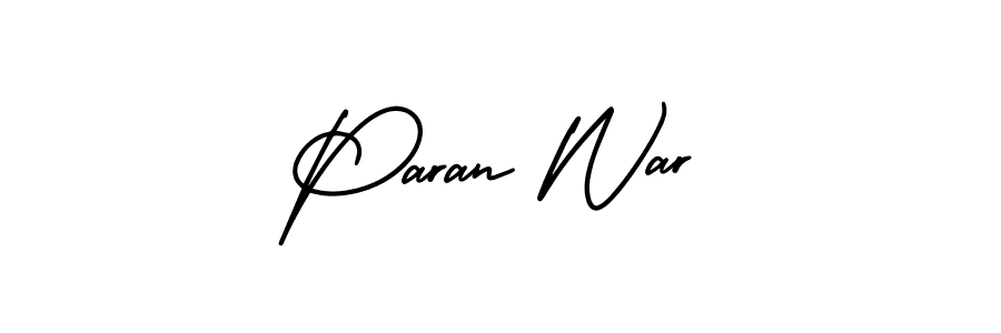 How to make Paran War signature? AmerikaSignatureDemo-Regular is a professional autograph style. Create handwritten signature for Paran War name. Paran War signature style 3 images and pictures png