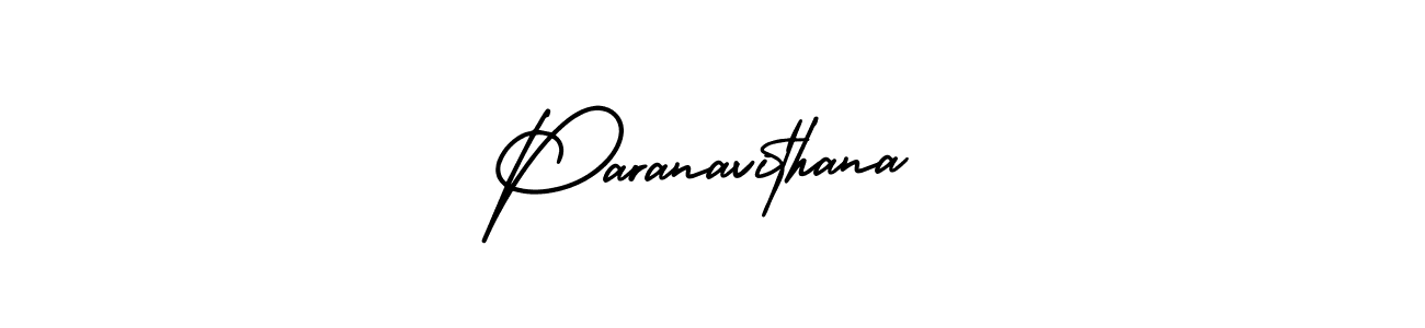 How to make Paranavithana name signature. Use AmerikaSignatureDemo-Regular style for creating short signs online. This is the latest handwritten sign. Paranavithana signature style 3 images and pictures png