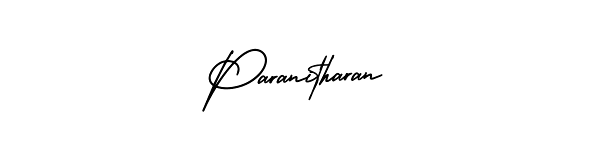 The best way (AmerikaSignatureDemo-Regular) to make a short signature is to pick only two or three words in your name. The name Paranitharan include a total of six letters. For converting this name. Paranitharan signature style 3 images and pictures png