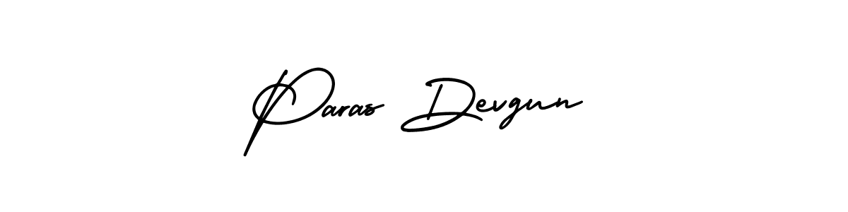 You should practise on your own different ways (AmerikaSignatureDemo-Regular) to write your name (Paras Devgun) in signature. don't let someone else do it for you. Paras Devgun signature style 3 images and pictures png