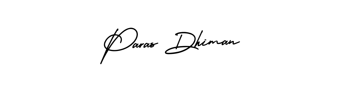 Paras Dhiman stylish signature style. Best Handwritten Sign (AmerikaSignatureDemo-Regular) for my name. Handwritten Signature Collection Ideas for my name Paras Dhiman. Paras Dhiman signature style 3 images and pictures png