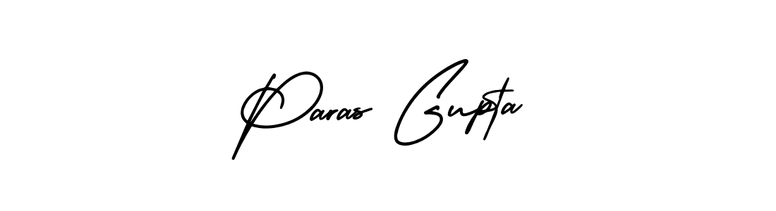 The best way (AmerikaSignatureDemo-Regular) to make a short signature is to pick only two or three words in your name. The name Paras Gupta include a total of six letters. For converting this name. Paras Gupta signature style 3 images and pictures png