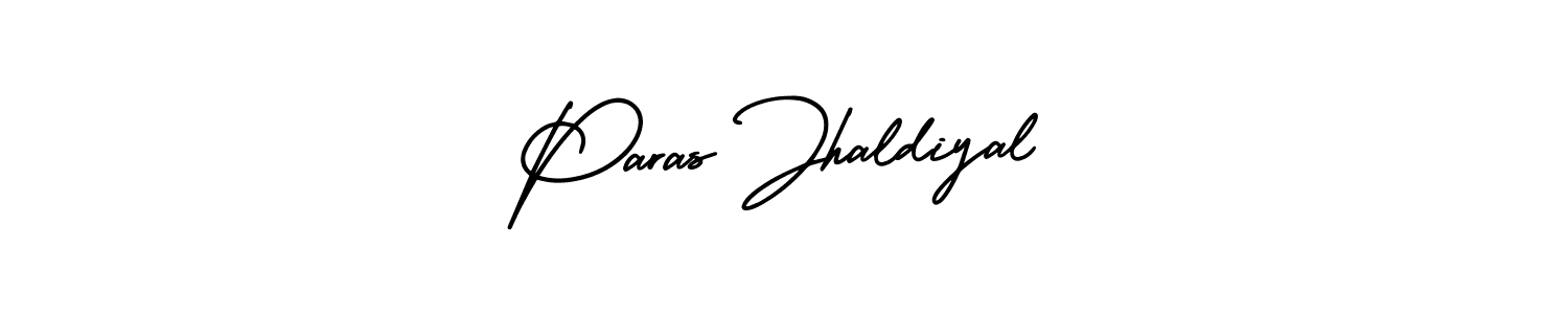 It looks lik you need a new signature style for name Paras Jhaldiyal. Design unique handwritten (AmerikaSignatureDemo-Regular) signature with our free signature maker in just a few clicks. Paras Jhaldiyal signature style 3 images and pictures png