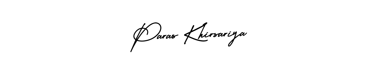 Paras Khirsariya stylish signature style. Best Handwritten Sign (AmerikaSignatureDemo-Regular) for my name. Handwritten Signature Collection Ideas for my name Paras Khirsariya. Paras Khirsariya signature style 3 images and pictures png