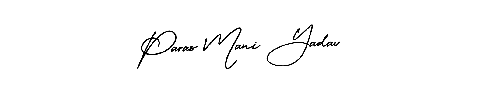 How to make Paras Mani Yadav signature? AmerikaSignatureDemo-Regular is a professional autograph style. Create handwritten signature for Paras Mani Yadav name. Paras Mani Yadav signature style 3 images and pictures png