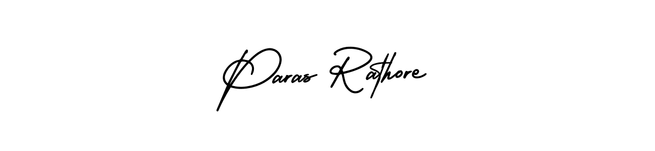 AmerikaSignatureDemo-Regular is a professional signature style that is perfect for those who want to add a touch of class to their signature. It is also a great choice for those who want to make their signature more unique. Get Paras Rathore name to fancy signature for free. Paras Rathore signature style 3 images and pictures png