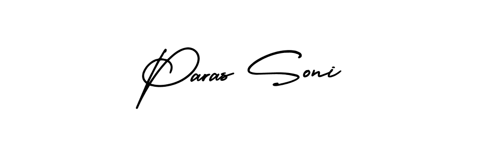 Design your own signature with our free online signature maker. With this signature software, you can create a handwritten (AmerikaSignatureDemo-Regular) signature for name Paras Soni. Paras Soni signature style 3 images and pictures png