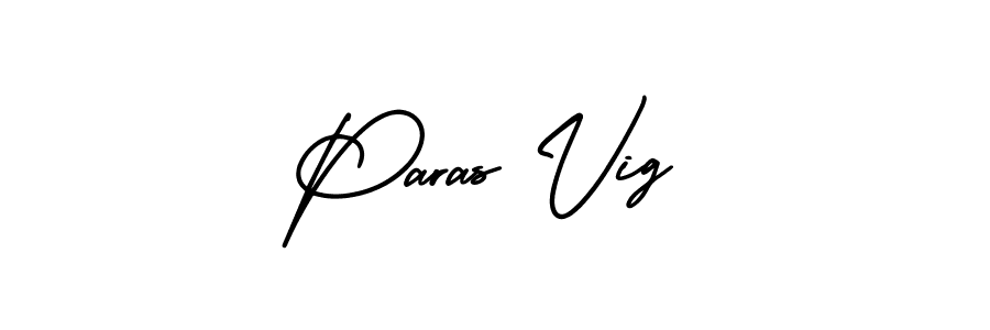 Use a signature maker to create a handwritten signature online. With this signature software, you can design (AmerikaSignatureDemo-Regular) your own signature for name Paras Vig. Paras Vig signature style 3 images and pictures png