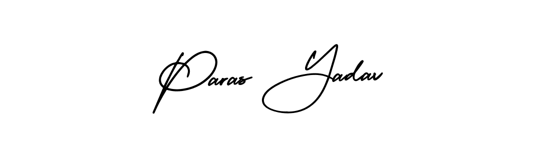 How to Draw Paras Yadav signature style? AmerikaSignatureDemo-Regular is a latest design signature styles for name Paras Yadav. Paras Yadav signature style 3 images and pictures png