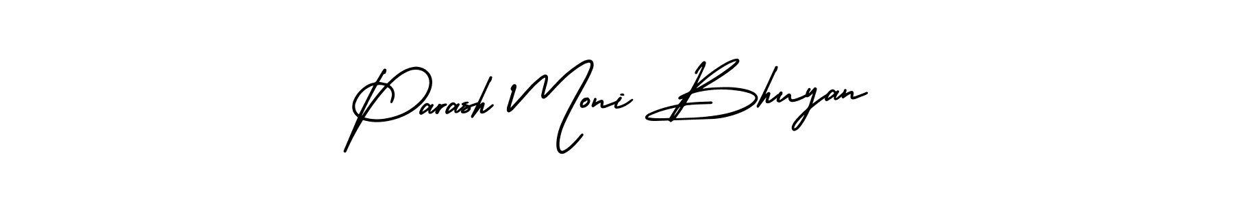 Similarly AmerikaSignatureDemo-Regular is the best handwritten signature design. Signature creator online .You can use it as an online autograph creator for name Parash Moni Bhuyan. Parash Moni Bhuyan signature style 3 images and pictures png