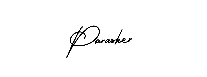 It looks lik you need a new signature style for name Parasher. Design unique handwritten (AmerikaSignatureDemo-Regular) signature with our free signature maker in just a few clicks. Parasher signature style 3 images and pictures png