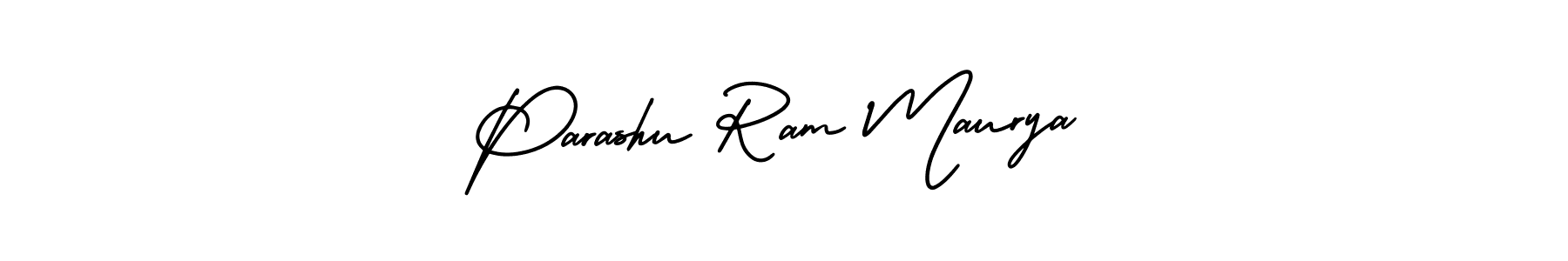 You should practise on your own different ways (AmerikaSignatureDemo-Regular) to write your name (Parashu Ram Maurya) in signature. don't let someone else do it for you. Parashu Ram Maurya signature style 3 images and pictures png
