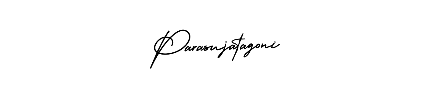 AmerikaSignatureDemo-Regular is a professional signature style that is perfect for those who want to add a touch of class to their signature. It is also a great choice for those who want to make their signature more unique. Get Parasujatagoni name to fancy signature for free. Parasujatagoni signature style 3 images and pictures png