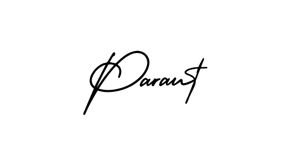 Similarly AmerikaSignatureDemo-Regular is the best handwritten signature design. Signature creator online .You can use it as an online autograph creator for name Paraut. Paraut signature style 3 images and pictures png